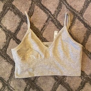 Women's Grey Crop-top